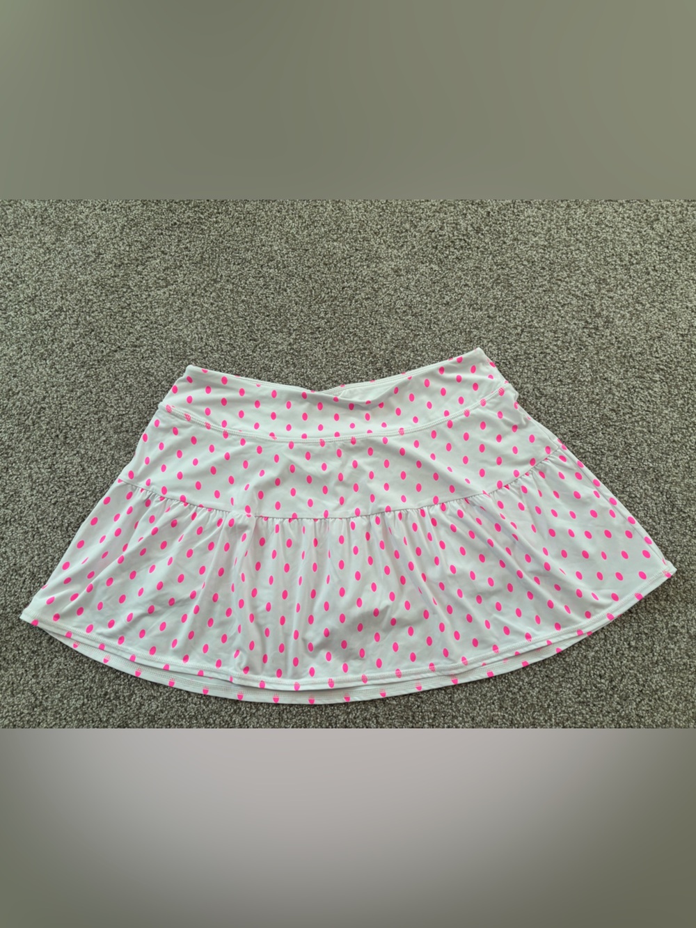 Lilly Pulitzer White Skirt with Hot Pink Polka Dots